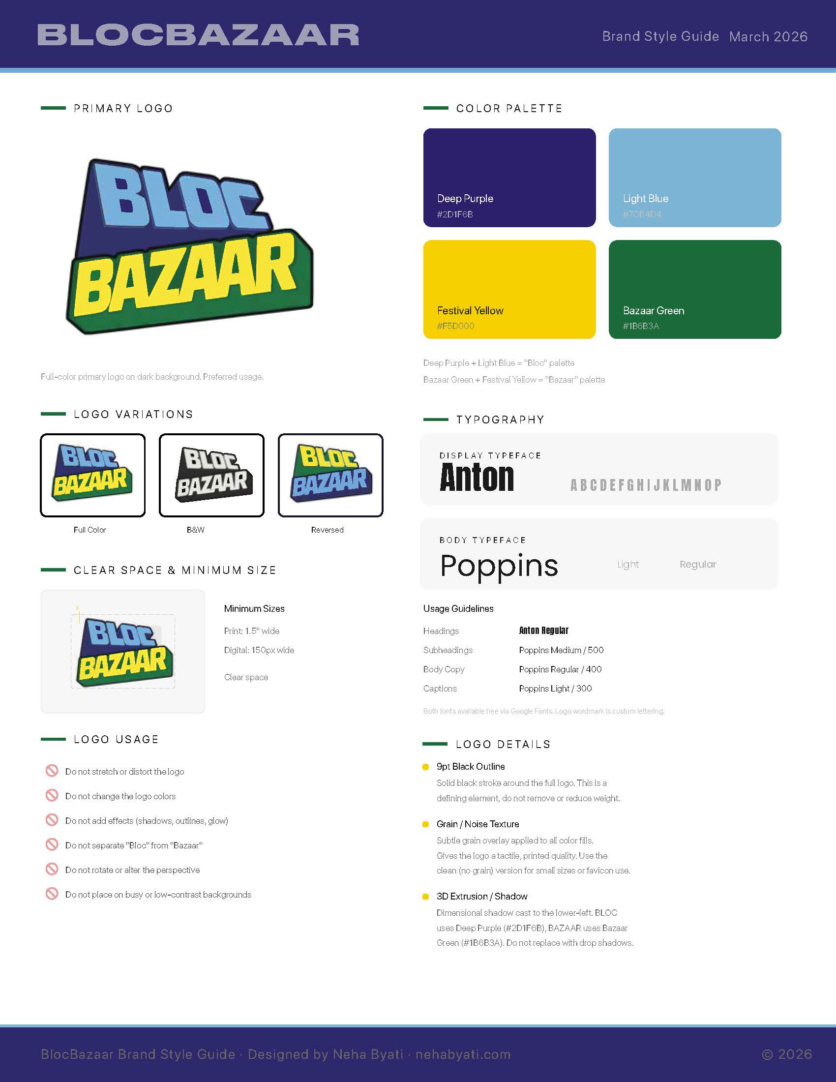 BlocBazaar brand identity