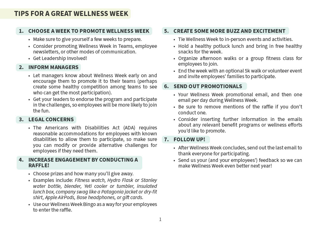 MJ Insurance wellness week campaign
