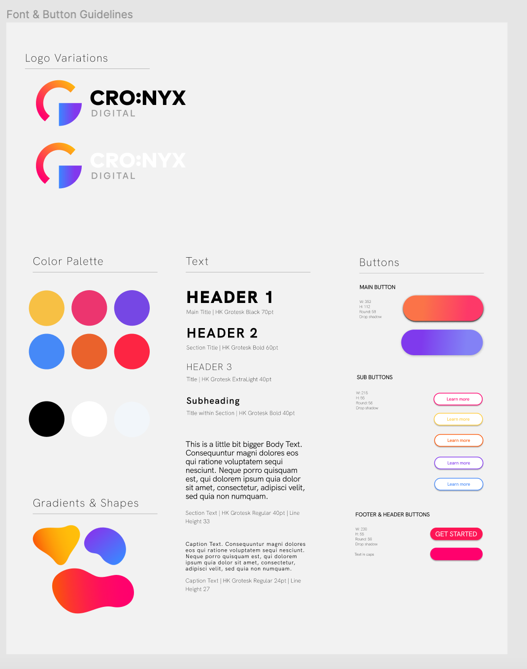 CRO:NYX style guide